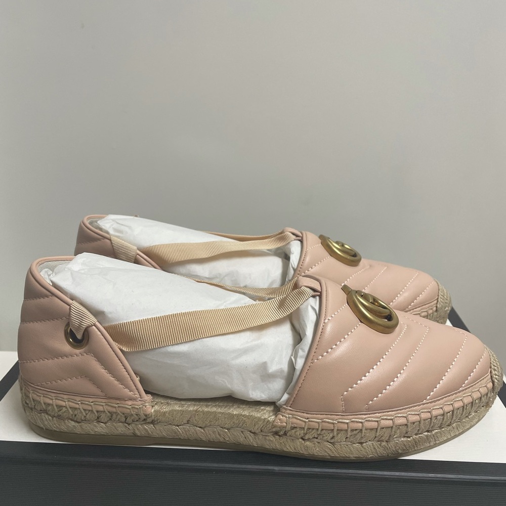 Gucci double G espadrilles leather sandals